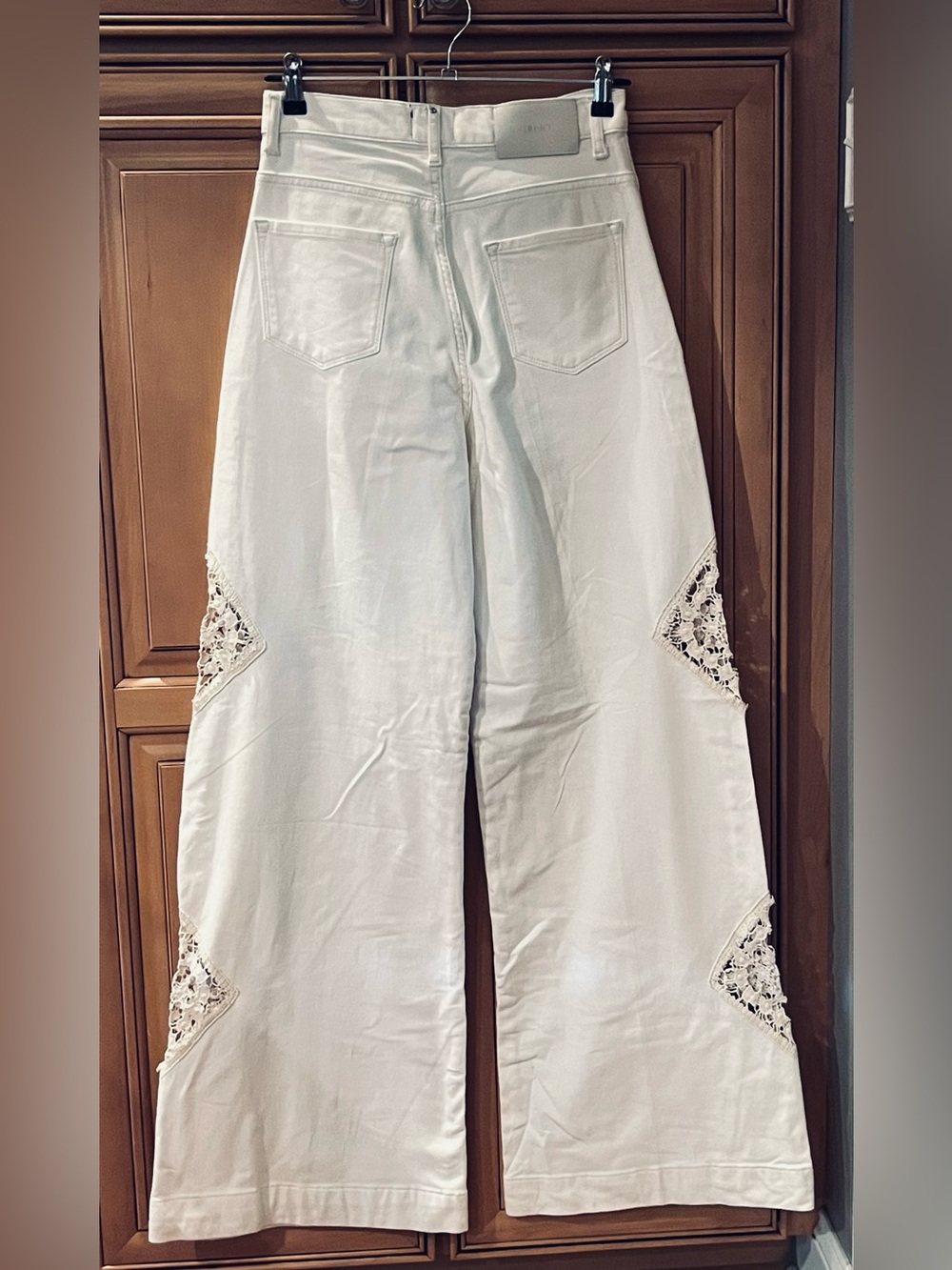 NWOT Liu Jo Better Wide Leg Jeans with Lace - Picture 7 of 13